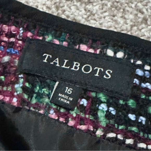 Talbots Multicolor Tweed Pencil Mini Skirt Womens Plus Size 16 Preppy Career Y2K - Picture 15 of 16